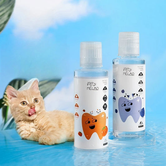 Dog Cat Mouthwash 200ml Natural Oral Care Water Additive for Fresh Breath Tartar Control Effective Teeth Cleaner Deodorizer