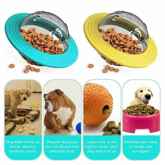 Pet Dog Cat Tumbler Treat ball Feeder Food Dispenser Puzzle Interactive Toys