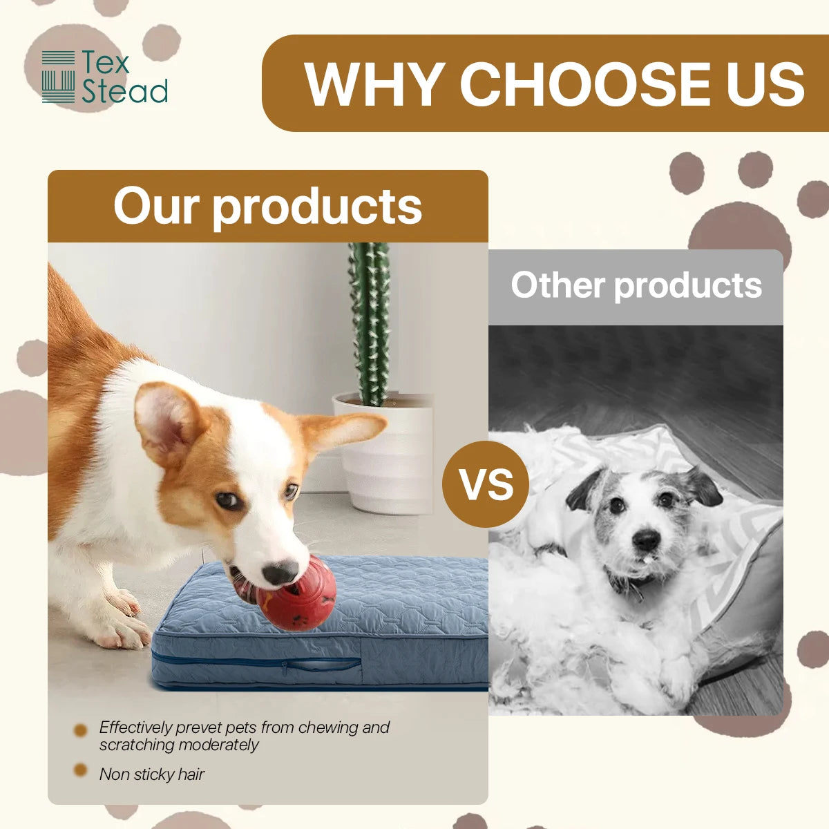 1 pc Orthopedic Dog Beds Cover for Large Dogs, Dog Bed Washable Cover Foam Pet Mat, Multi-Needle Quilting Dog Crate Bed Cover