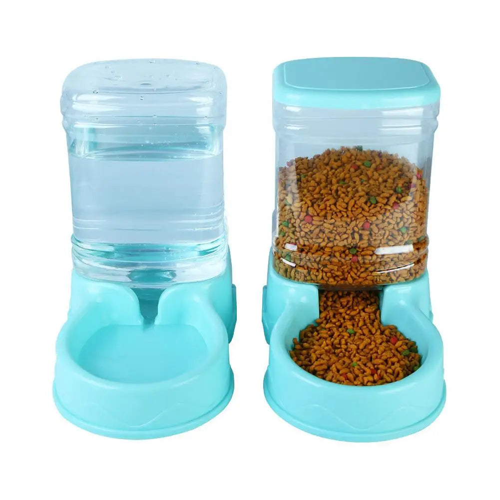 3.8L Automatic Pet Feeder Water Fountain Drink Bowl Large Capacity Cat Dog Food Dispenser Water Fountain Drink Bowl