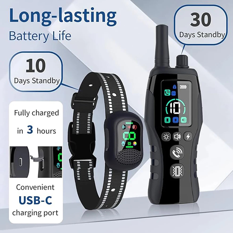 Dog Shock Collar 4900FT Dog Training Collar for Large Medium Small Dogs Waterproof Beep Vibration Safe Shock Remote Calling