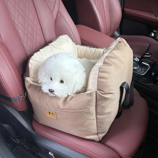 Dog Car Seat with Safety Belt Four Season Universal Pet Ooster Nest Cushion Washable Dogs Cats Sofa Bedding Travel Mattress