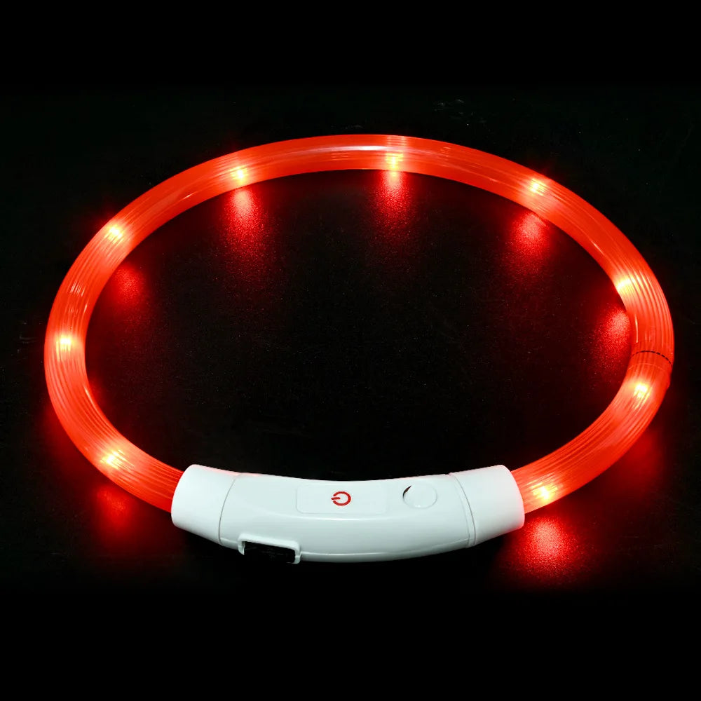 Led Usb Dog Collar Pet Dog Night Luminous Charge Collar Led Night Safety Flashing Glow Dog Loss Prevention Collar Pet Accessorie