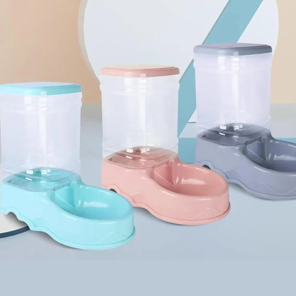 3.8L Automatic Pet Feeder Water Fountain Drink Bowl Large Capacity Cat Dog Food Dispenser Water Fountain Drink Bowl