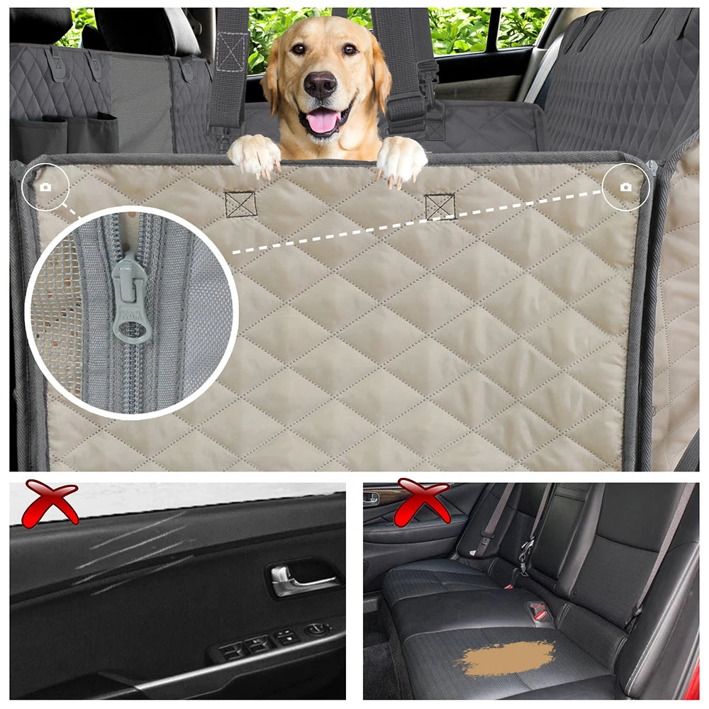 Dog Seat Cover for Back Seat Waterproof Pet Travel Dog Carrier Hammock Car Rear Back Seat Protector Mat Safety Carrier For Dogs
